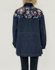 Giacca in denim con ricami di paillettes – Stile casual chic