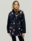 Giacca in denim con ricami di paillettes – Stile casual chic
