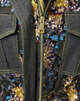 Giacca in denim con ricami di paillettes – Stile casual chic