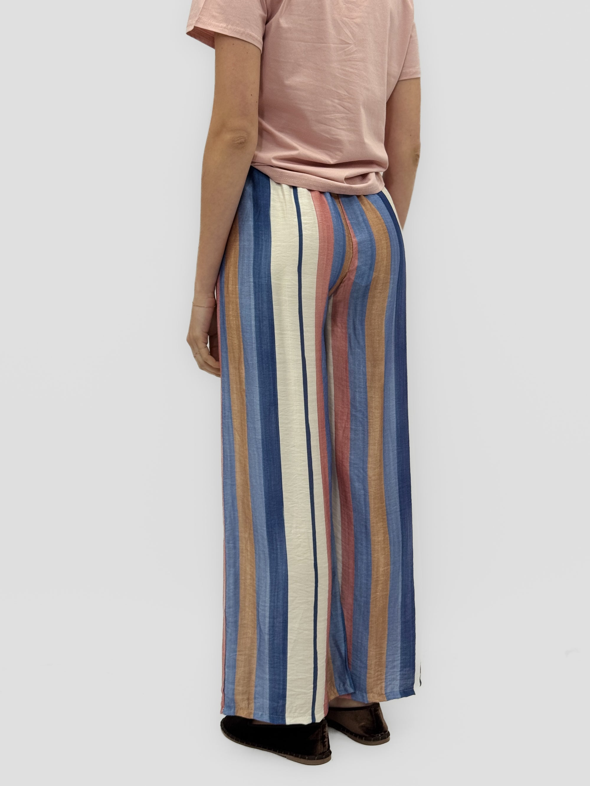 Pantalone Palazzo a Righe Multicolor