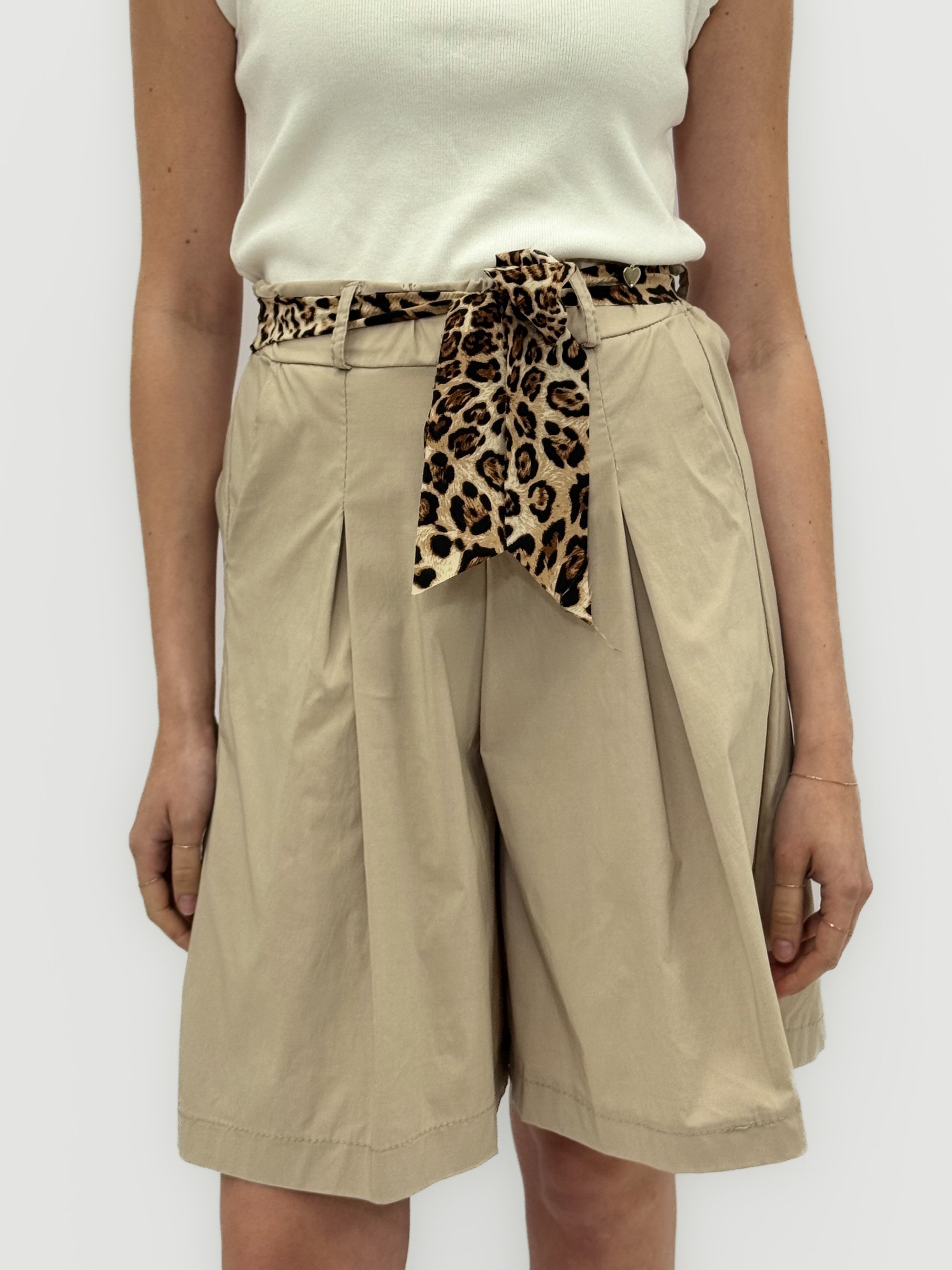 Bermuda con Cintura Animalier