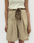 Bermuda con Cintura Animalier