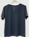 T-shirt Basic Scollo a V in 100% Cotone