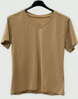 T-shirt Basic Scollo a V in 100% Cotone
