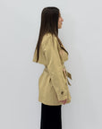 Trench premium con ricami fiori