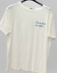T-shirt Bianca con Scritta “Chi sa fare sa capire”