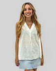 Top Camilla in Sangallo 100% Cotone