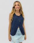 Top Gilet Maya in 100% Lino