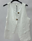 Top Gilet Maya in 100% Lino