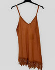 Top Olivia con Bordo in Pizzo