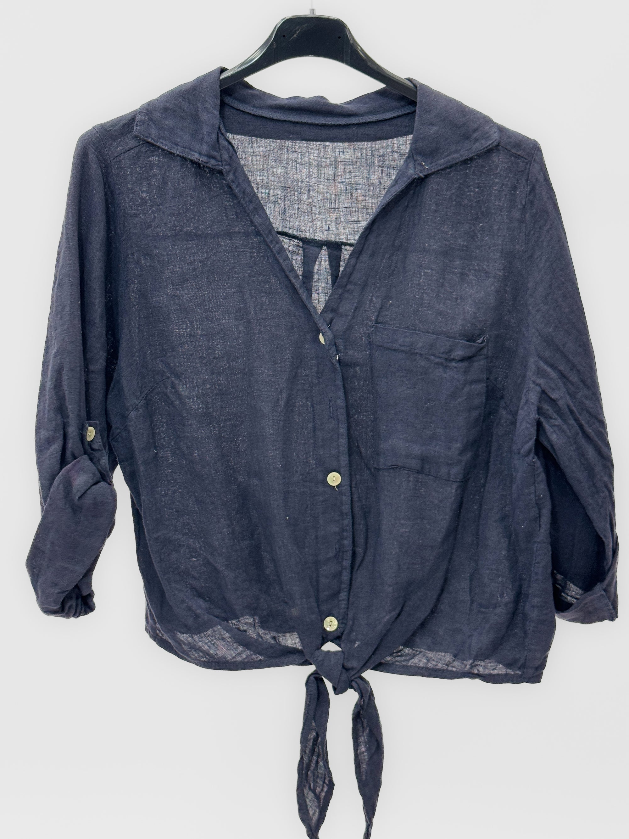 Camicia Elena con Nodo in 100% Lino