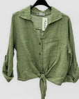 Camicia Elena con Nodo in 100% Lino