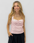 Top Bustier a Pois con Coppe Preformate