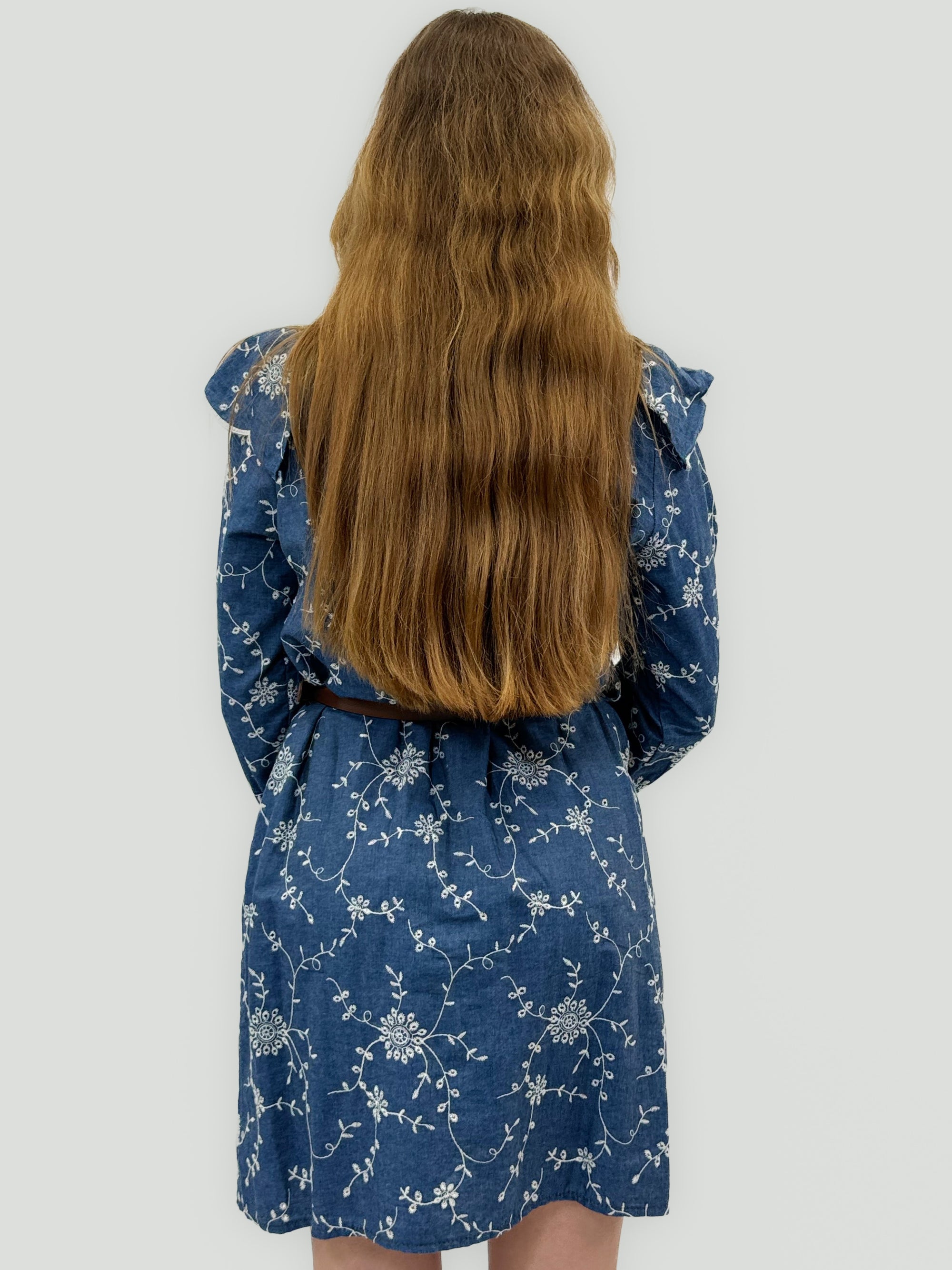 Abito Camicia Denim Ricamato con Rouge – Stile Romantic Chic