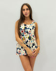 Blusa in cotone stampa floreale