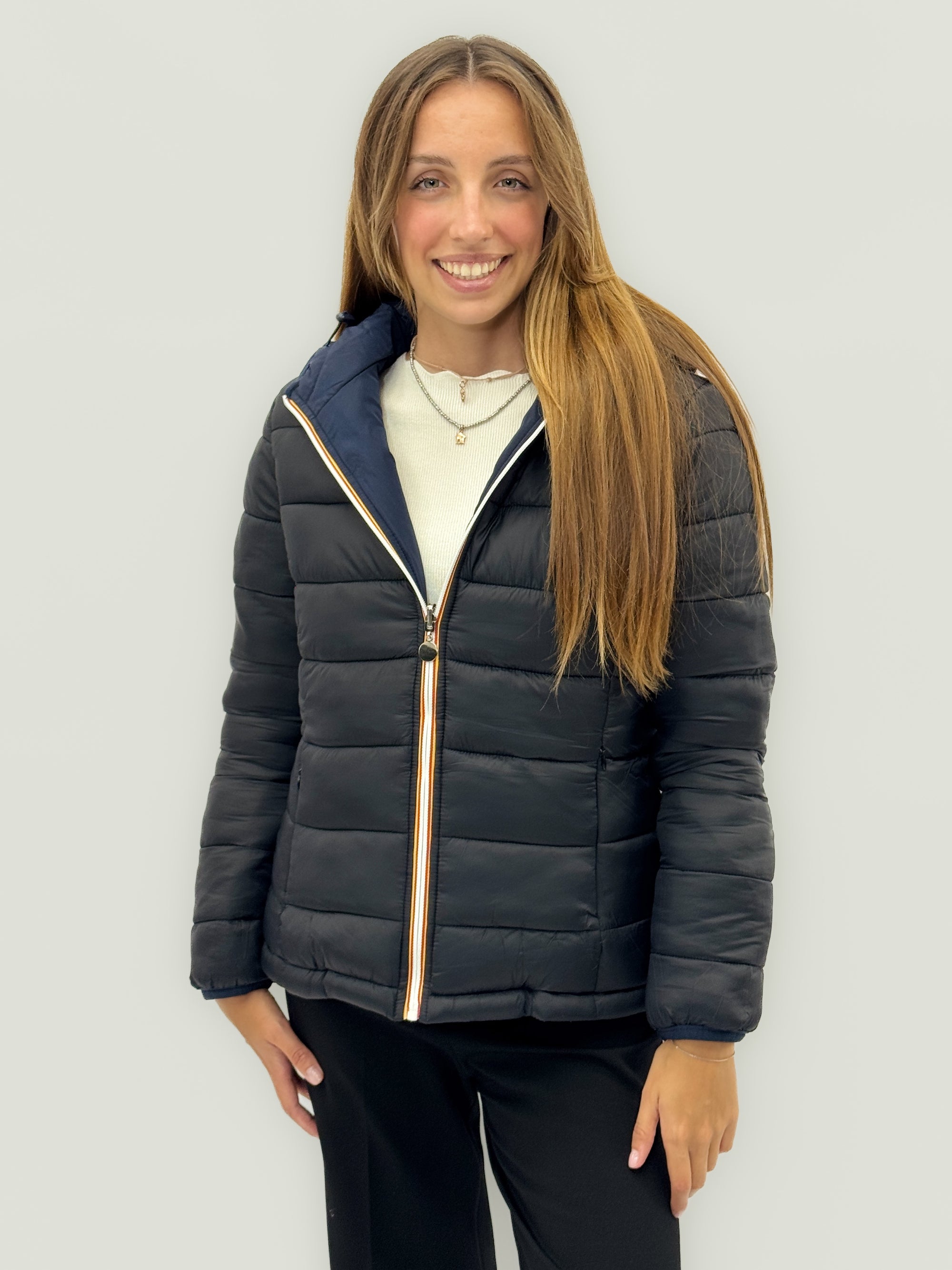 Giacca piumino double face