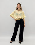 Pantaloni in cotone a palazzo