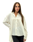 Camicia Over con Retro Plissé