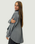 Camicia Over con Retro Plissé