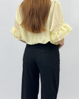 Pantaloni in cotone a palazzo