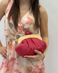 Pochette in paglia colorata