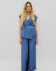 Completo con Top Incrociato e Pantalone Palazzo