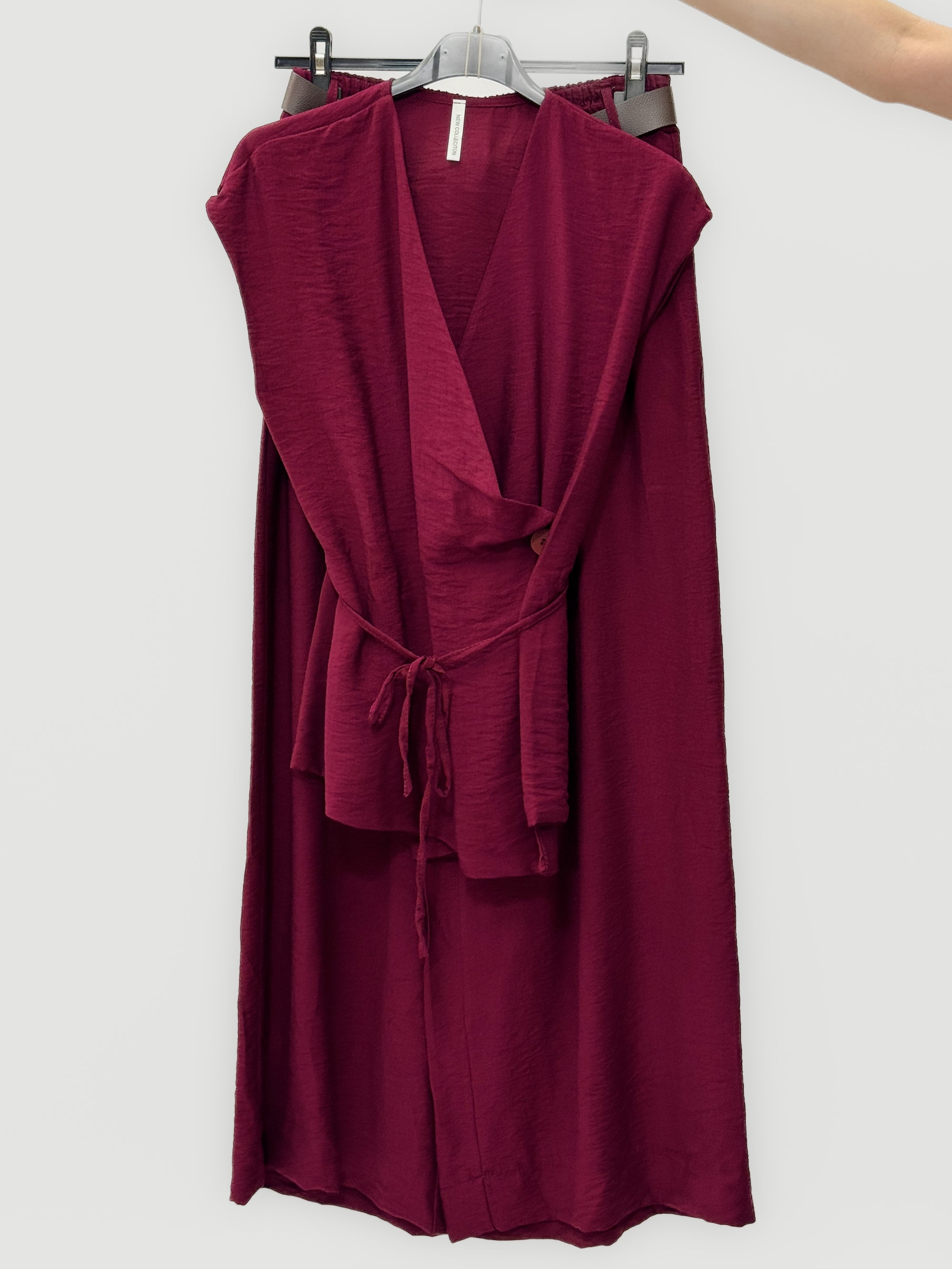 Completo con Top Incrociato e Pantalone Palazzo