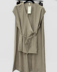 Completo con Top Incrociato e Pantalone Palazzo