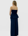 Completo con Top Fascia Peplo e Pantaloni Palazzo
