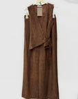Completo Effetto Lino con Top Incrociato e Pantalone Palazzo