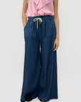 Pantalone Palazzo Denim con Coulisse