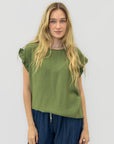 Blusa con Maniche a Volant