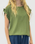 Blusa con Maniche a Volant
