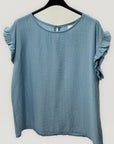 Blusa con Maniche a Volant