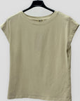 T-shirt in Cotone Smanicato