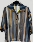 Camicia a Righe con Maniche Corte