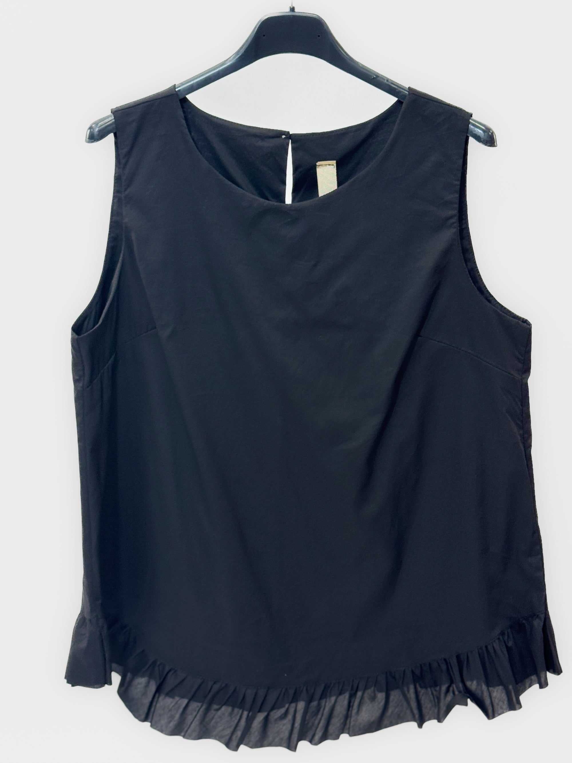 Top Smanicato con Volant