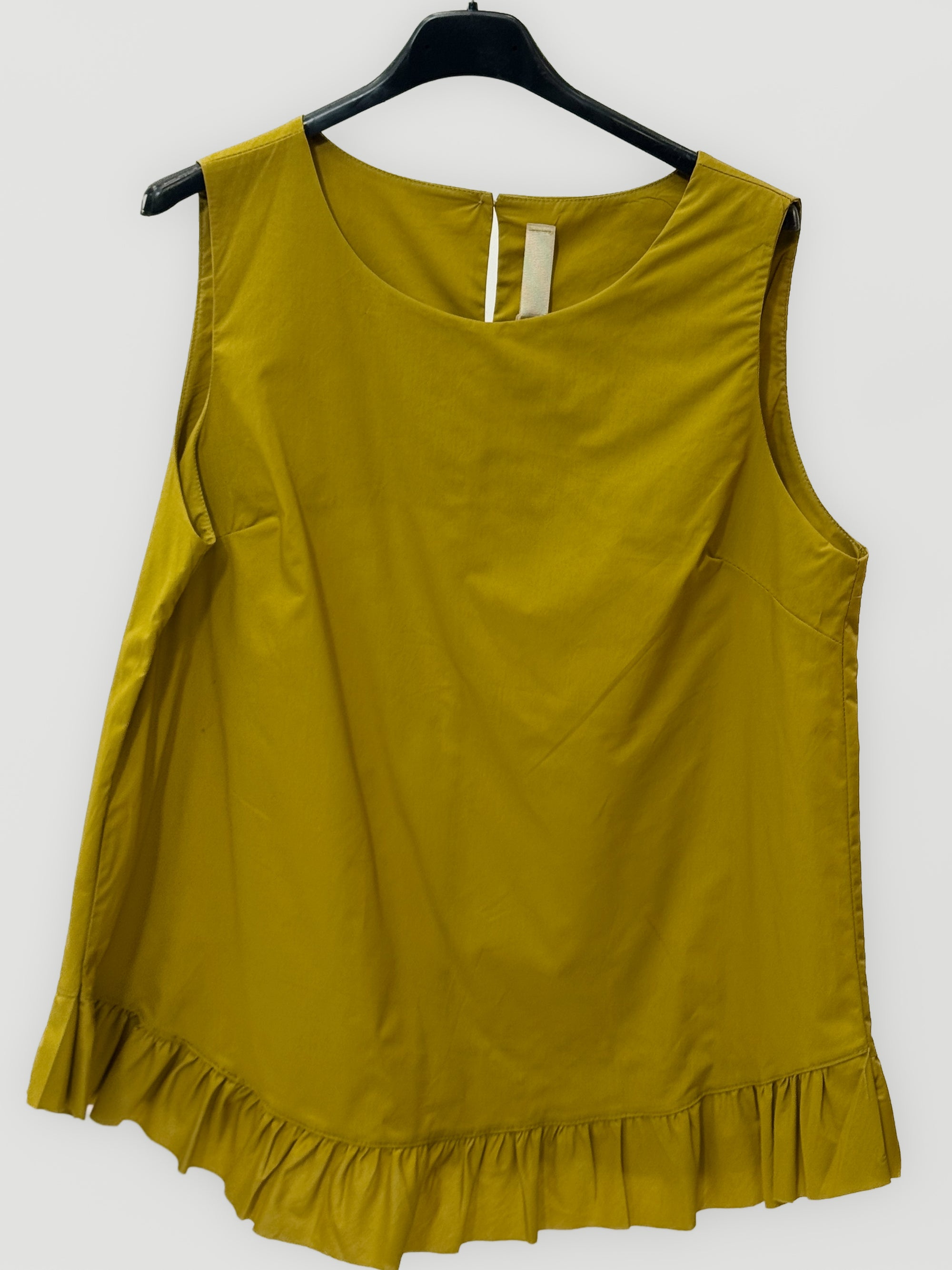 Top Smanicato con Volant