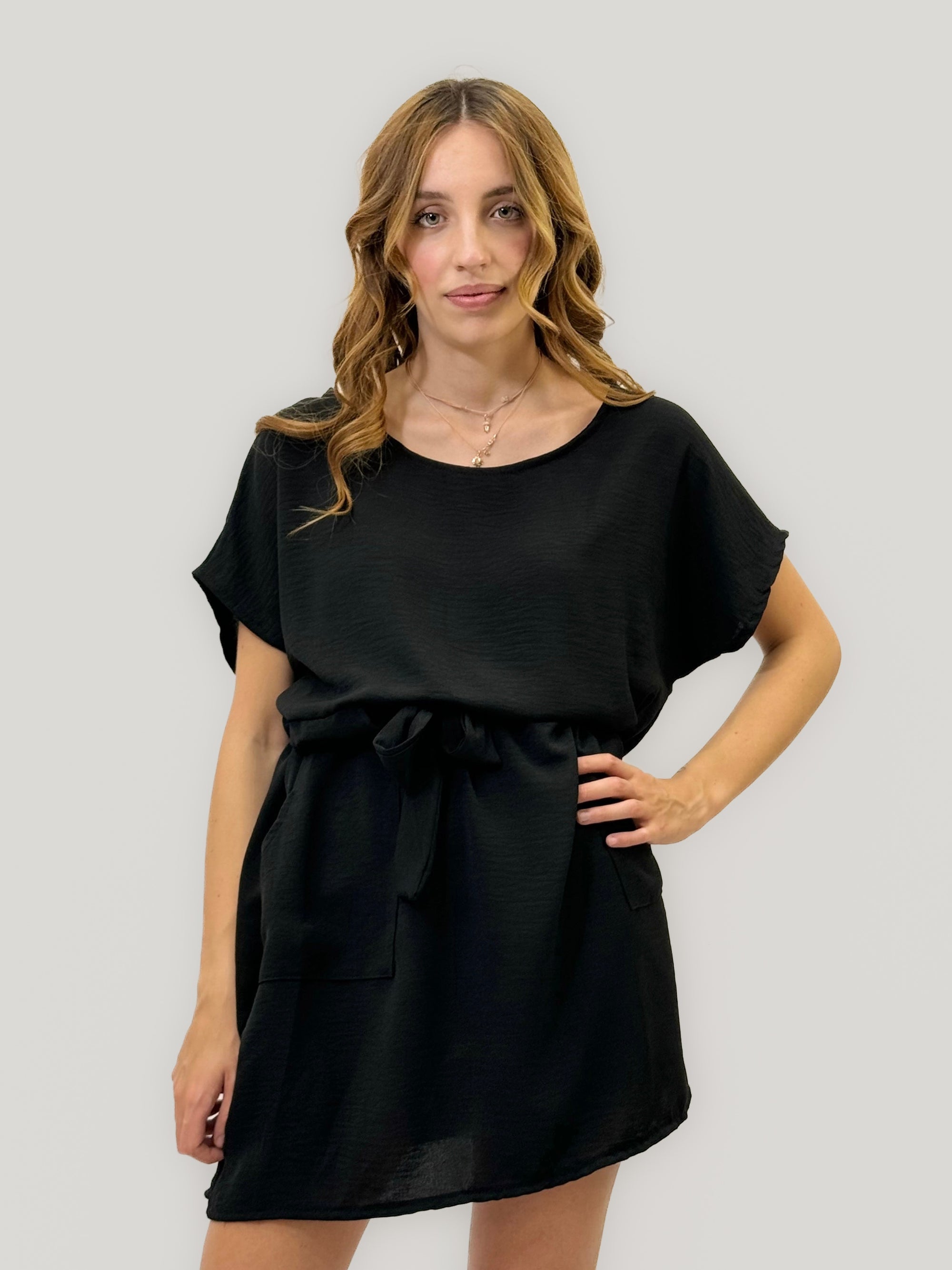 Abito con Cintura in Vita e Tasche