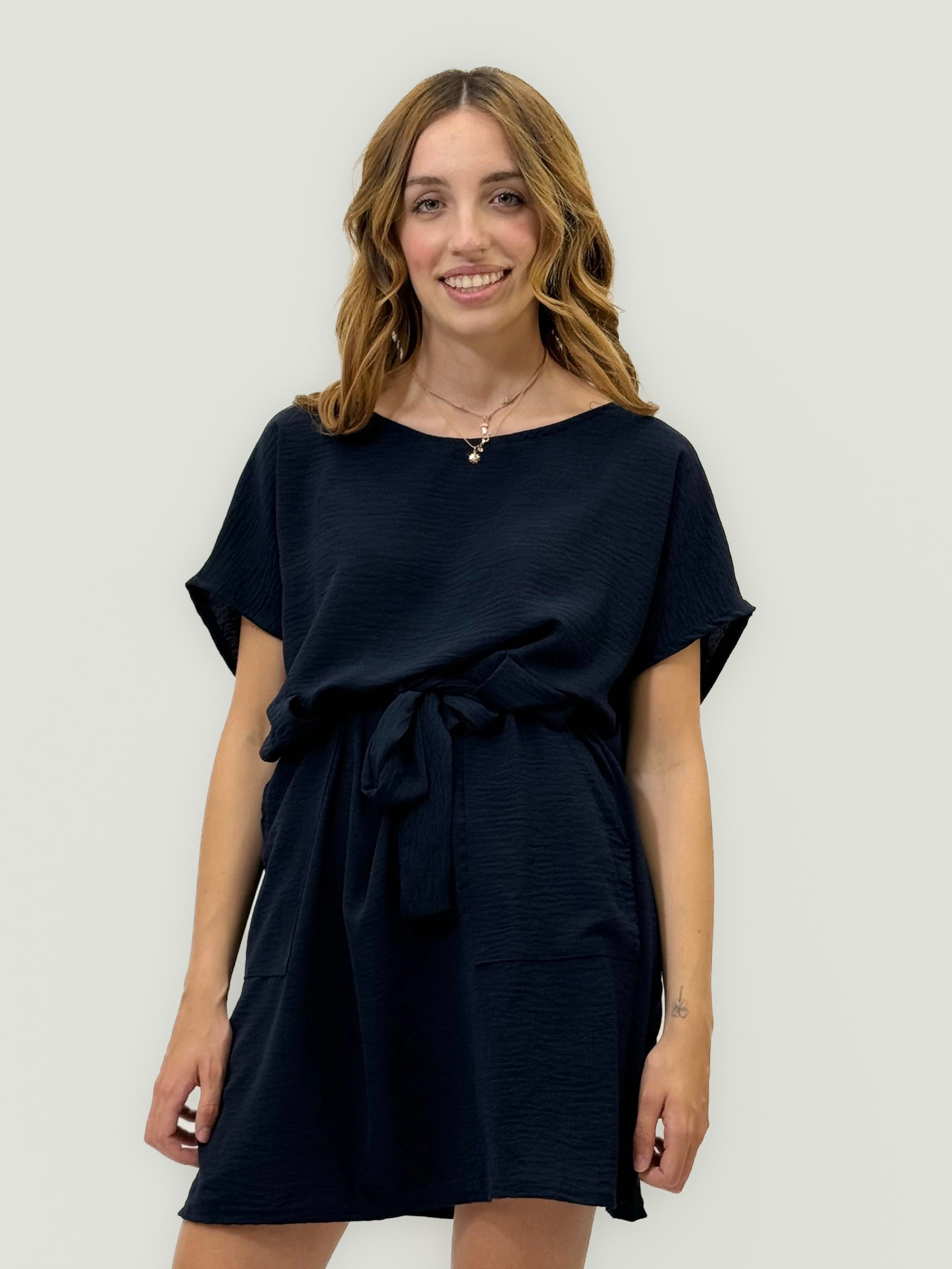 Abito con Cintura in Vita e Tasche