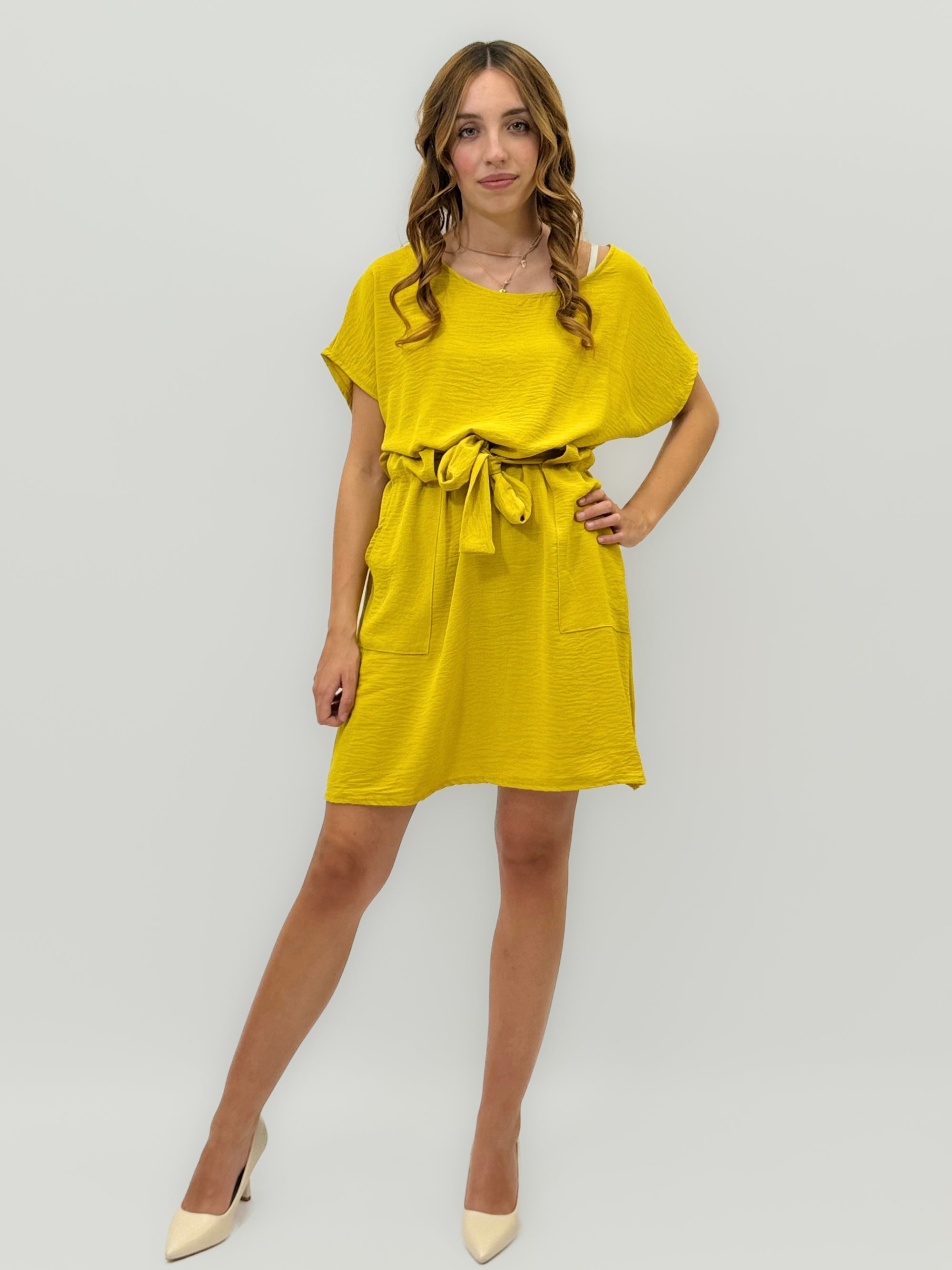 Abito con Cintura in Vita e Tasche