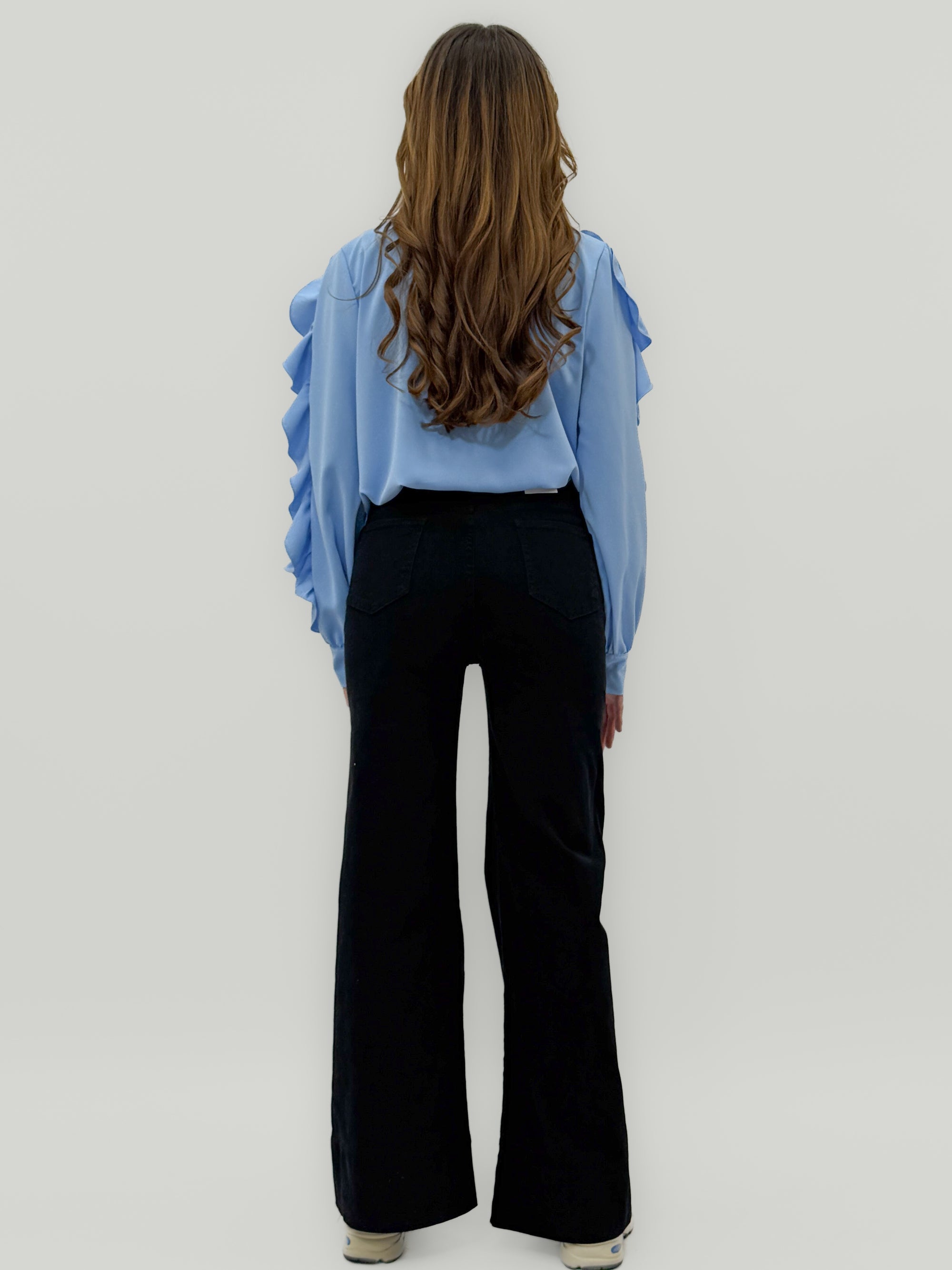 Pantaloni Neri a Gamba Ampia