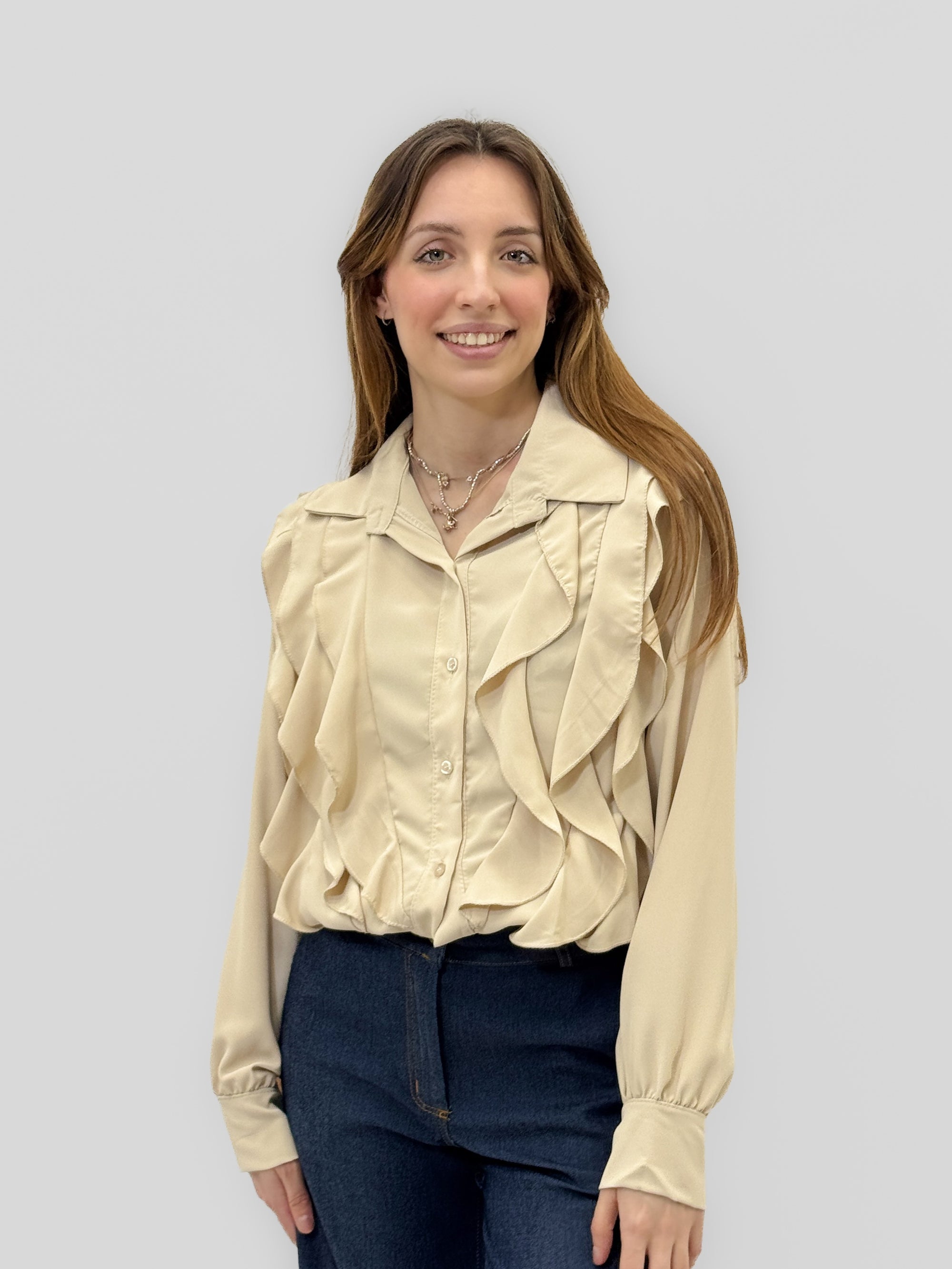 Camicia con Rouches Frontali