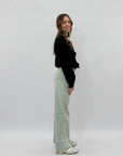 Pantaloni jeans straight con risvolto