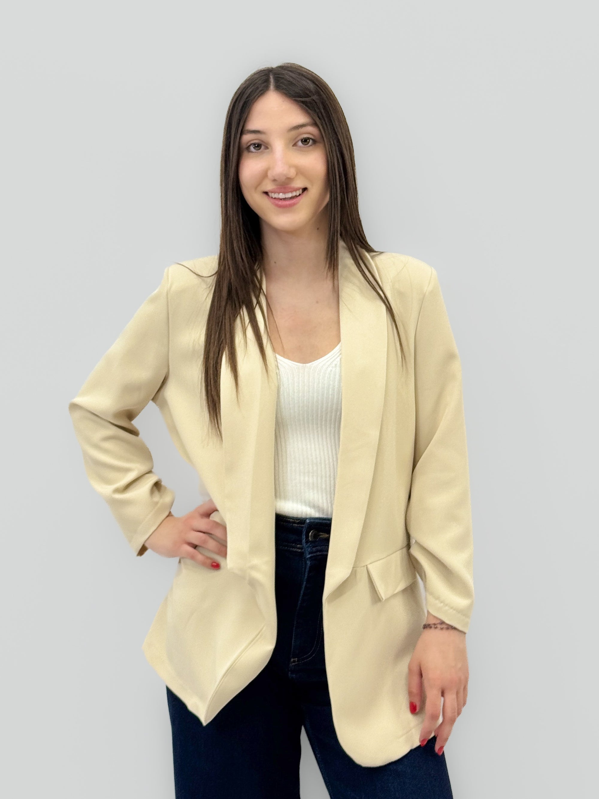 Blazer Elegante – Giacca Lunga Modello Morbido