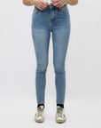 Jeans Donna Skinny Chiaro Effetto Vintage