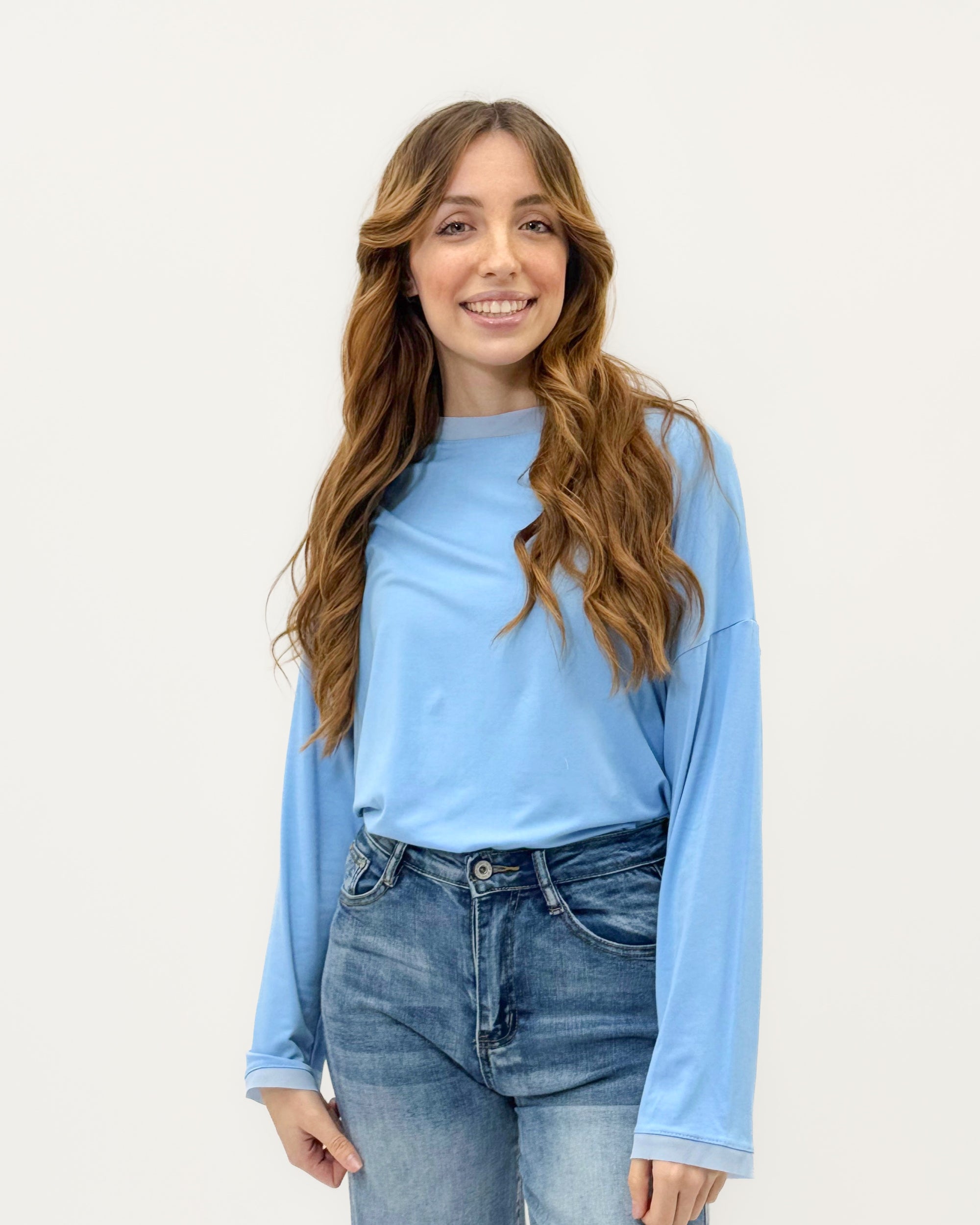 Maglia Donna Manica Lunga Girocollo