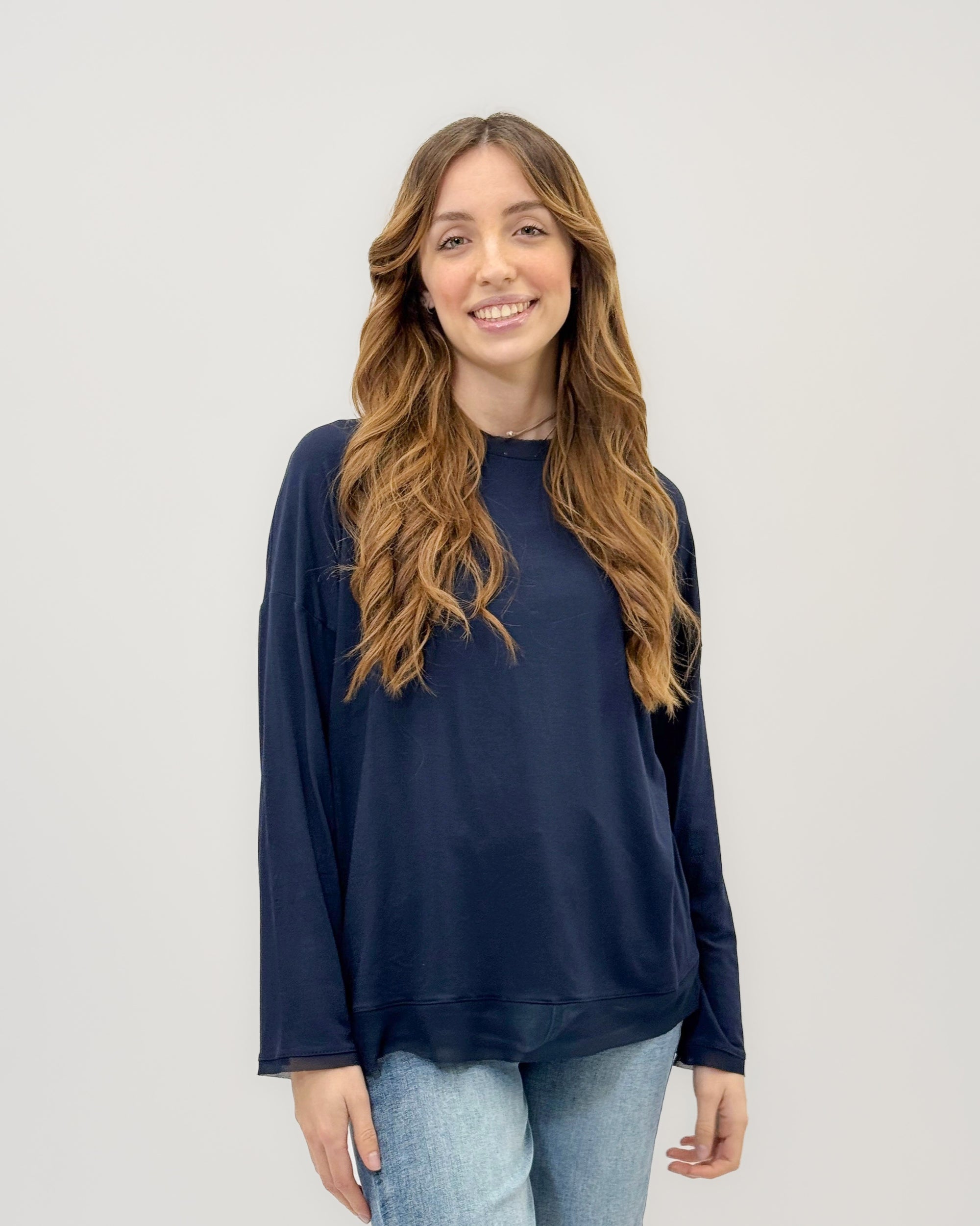 Maglia Donna Manica Lunga Girocollo