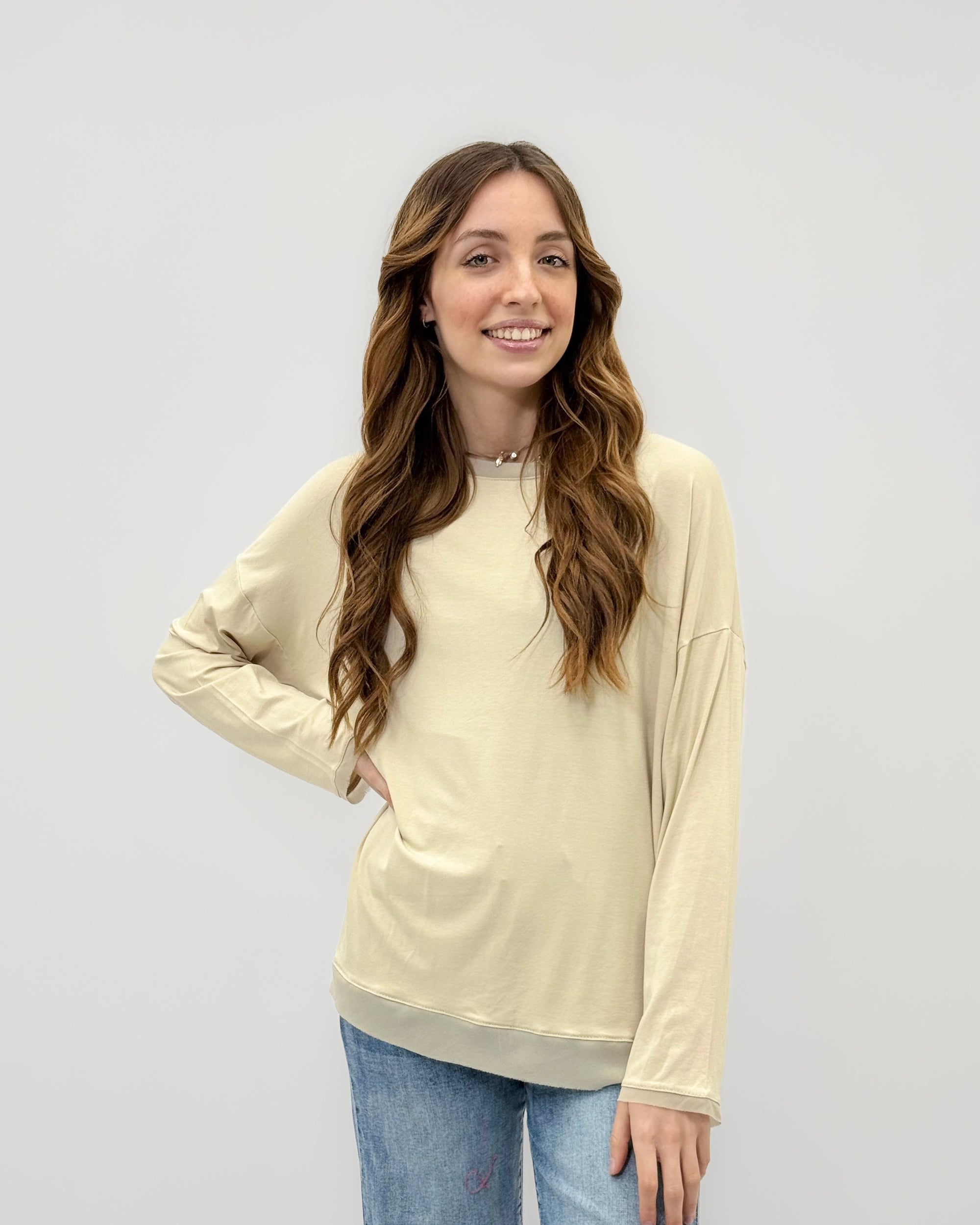 Maglia Donna Manica Lunga Girocollo