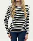 Maglia Donna Righe – Manica Lunga Casual